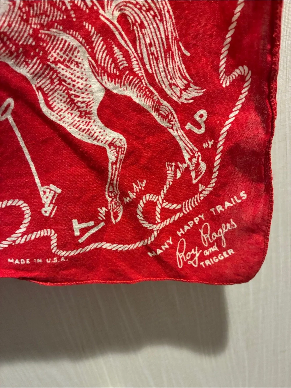 Vintage Roy Rogers and Trigger Bandanna